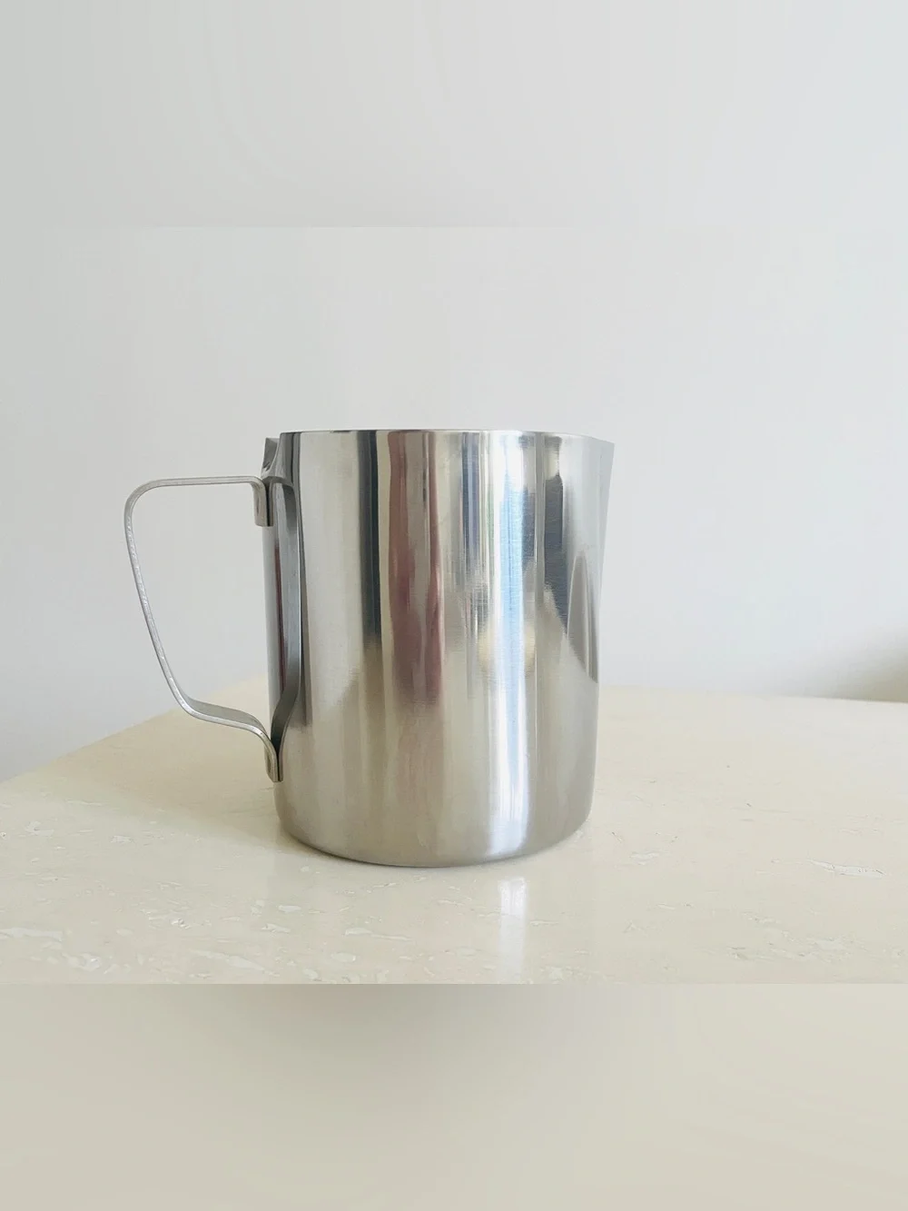 32 oz Large Milk Steamer Frother Pitcher Handle Stainless Steel Coffee Shop